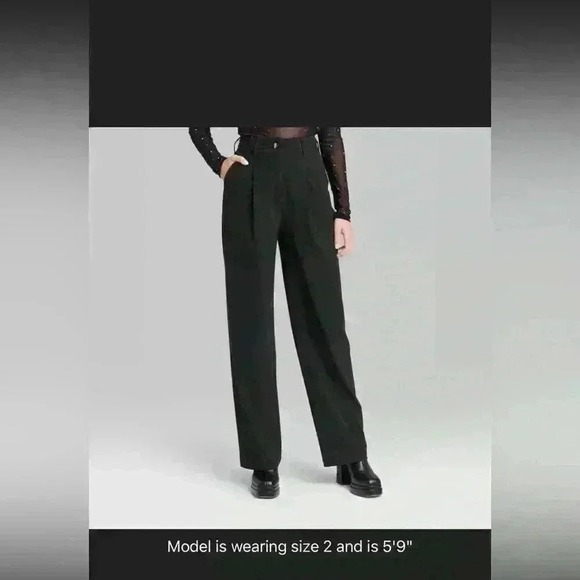 Women's Wide Leg Trouser Pants - Wild Fable Black  Size Women’s 0 - Picture 8 of 8